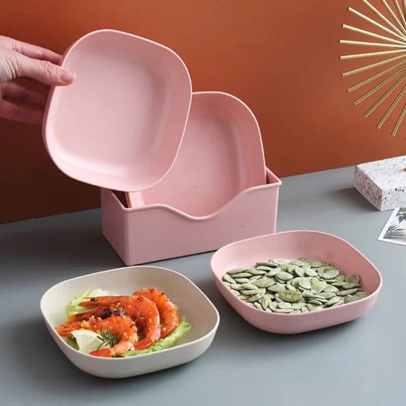 Plastic Plates With Stand, Multi-function Spit Bone Dish, Round Square Set Dining Table Plates, Household Kitchen Tableware Serving Table Plates, Fruit Snack Dish Plate, Reusable Food Serving Dishes With Rack Plastic Plates With Stand, Multi-function Spit Bone Dish, Round Square Set Dining Table Plates, Household Kitchen Tableware Serving Table Plates, Fruit Snack Dish Plate, Reusable Food Serving Dishes With Rack